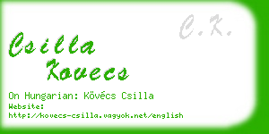 csilla kovecs business card